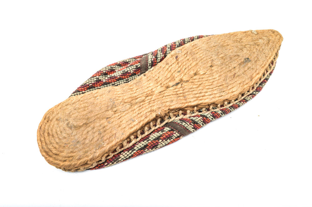 Antique Mexican Hand Crafted Fabric Shoes