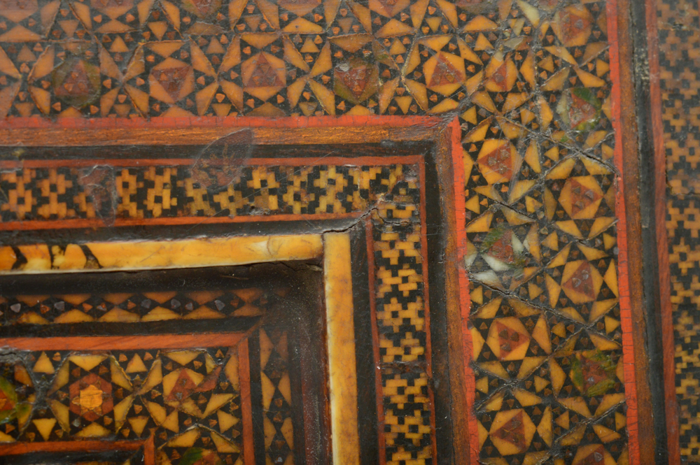 Antique Indo-Persian Marquetry and Bone Inlay Panel
