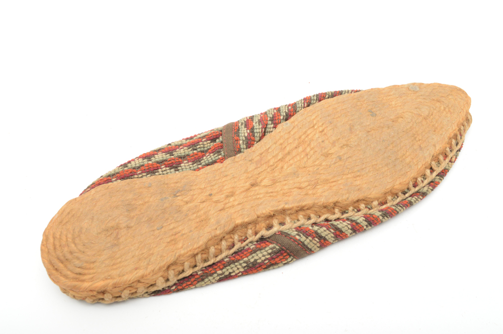 Antique Mexican Hand Crafted Fabric Shoes