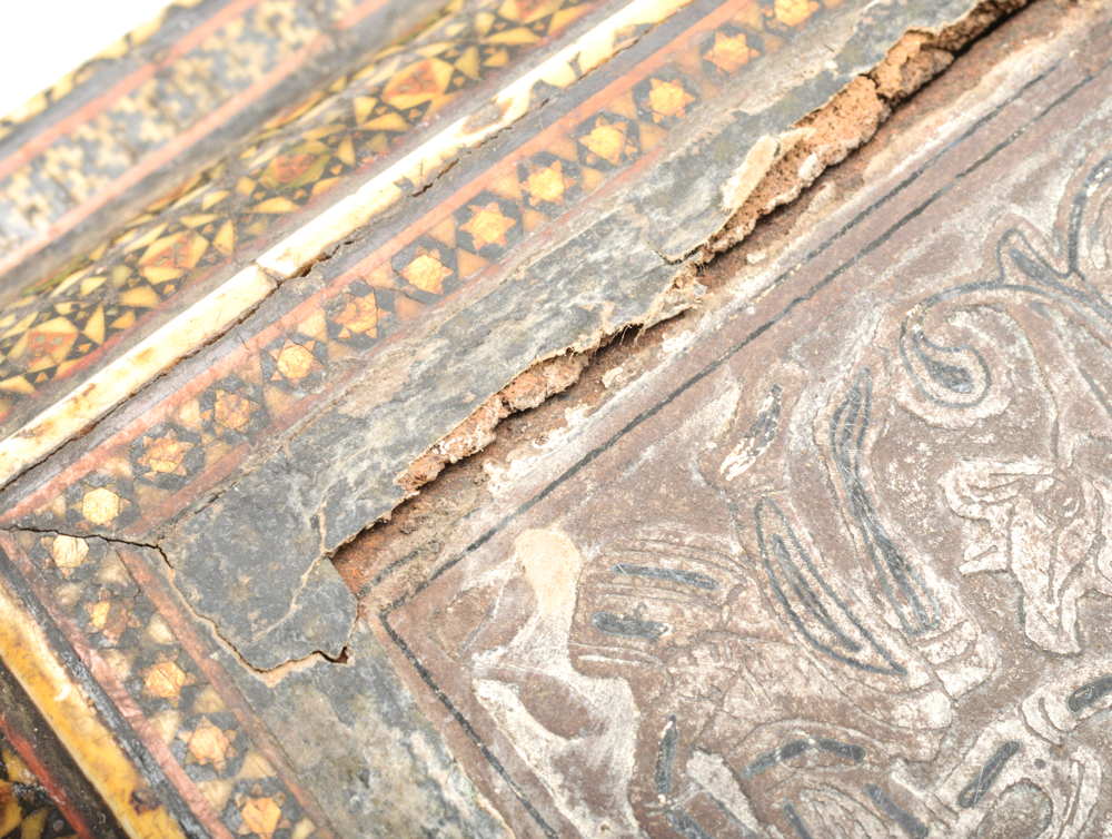 Antique Indo-Persian Marquetry and Bone Inlay Panel