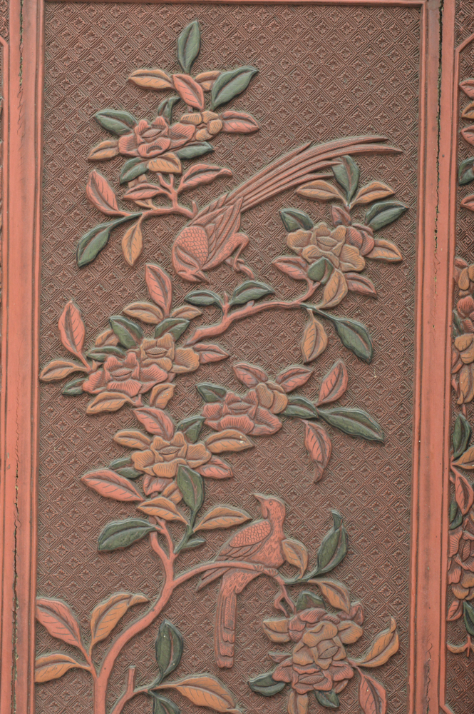 Fine Chinese Qianlong Period Lacquer Tray With Antique Wrist Rest