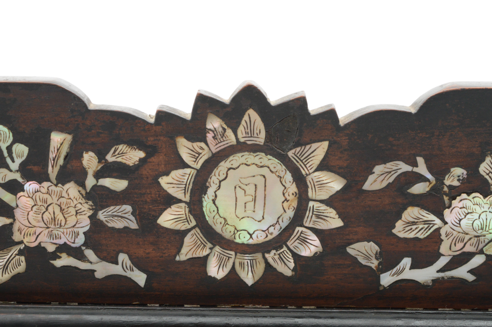 Antique Chinese Teak Shrine with Carved Figures