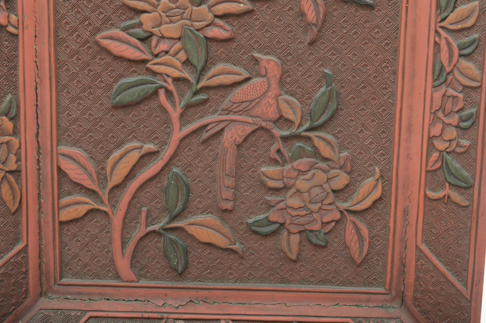 Fine Chinese Qianlong Period Lacquer Tray With Antique Wrist Rest