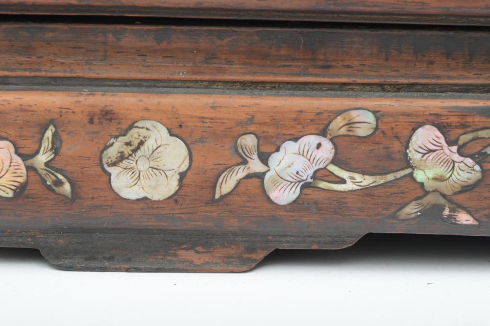 Antique Chinese Teak Shrine with Carved Figures