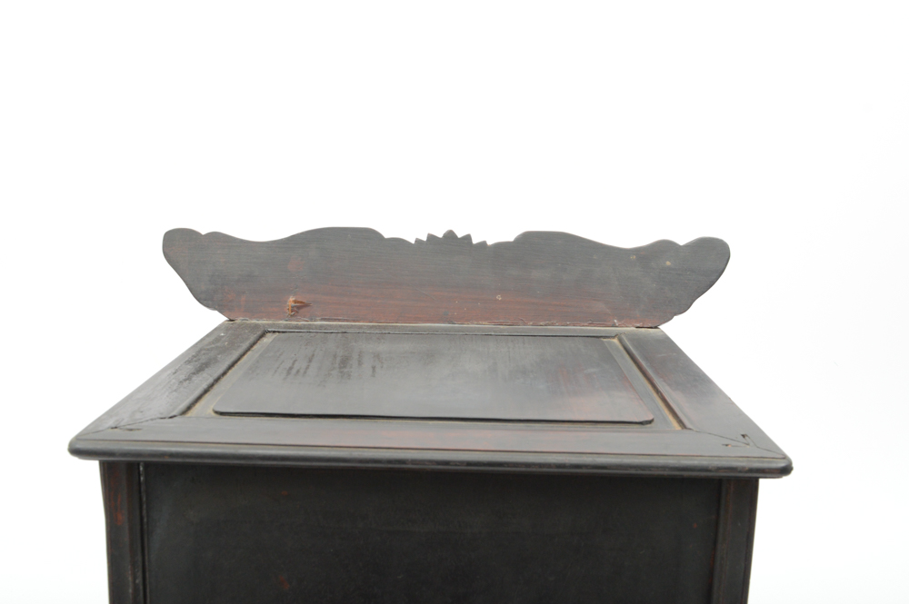 Antique Chinese Teak Shrine with Carved Figures