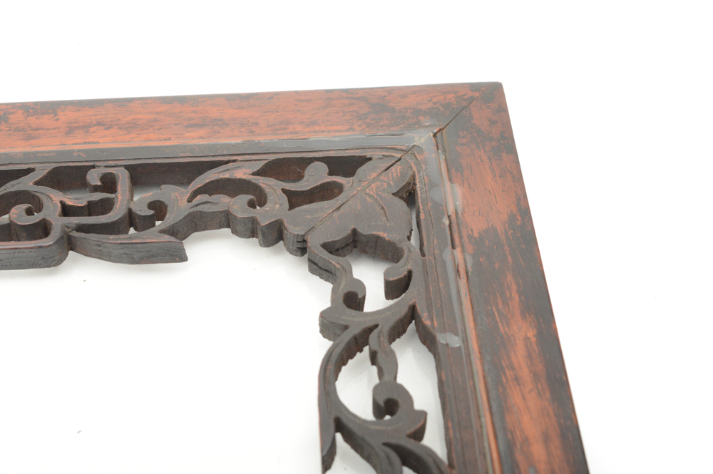 Antique Chinese Teak Shrine with Carved Figures