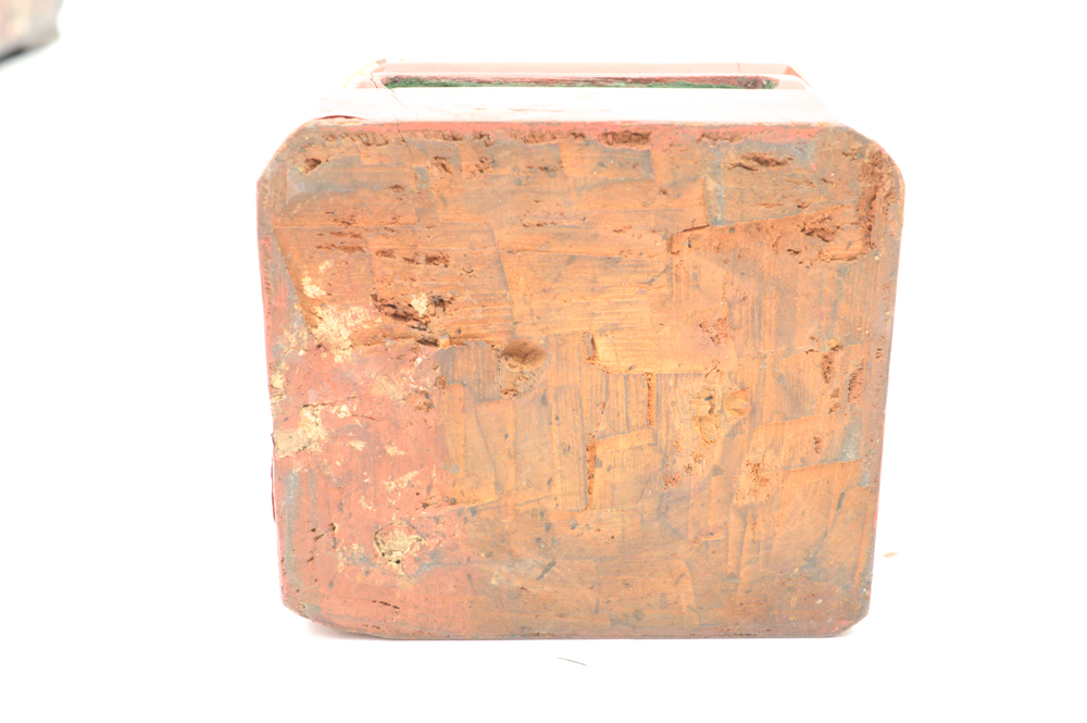 Antique Chinese Teak Shrine with Carved Figures