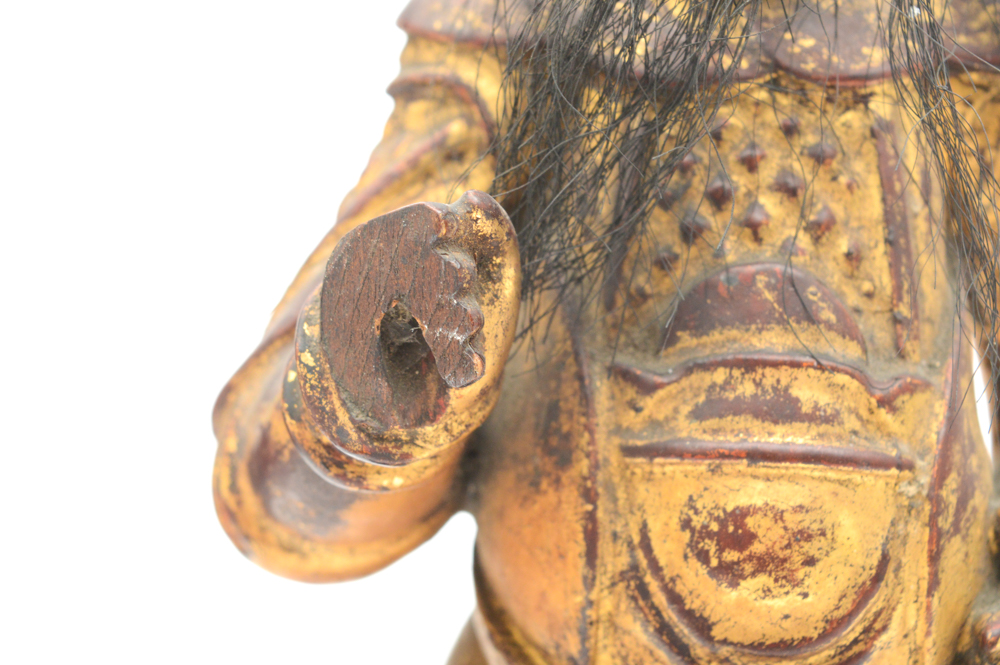 Antique Chinese Teak Shrine with Carved Figures