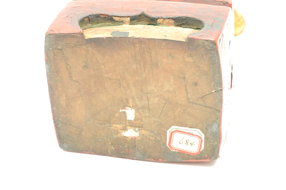 Antique Chinese Teak Shrine with Carved Figures