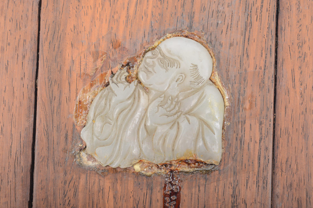 Antique Chinese Wood and Jade Inlay Box