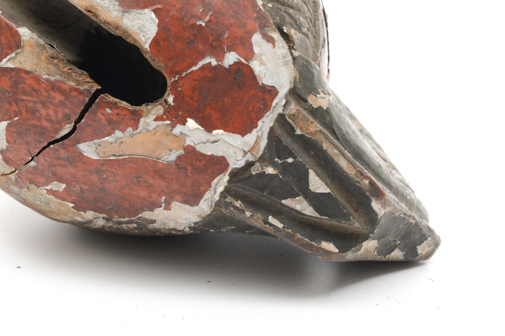 Antique East Asian Lacquered Wooden Fish Drum