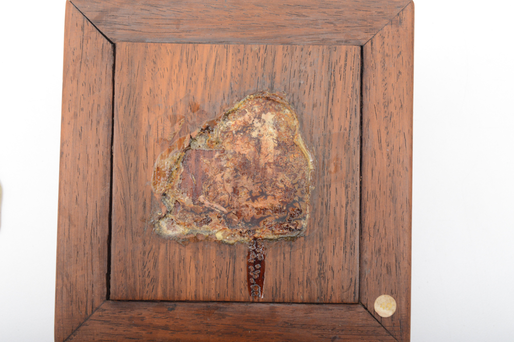 Antique Chinese Wood and Jade Inlay Box