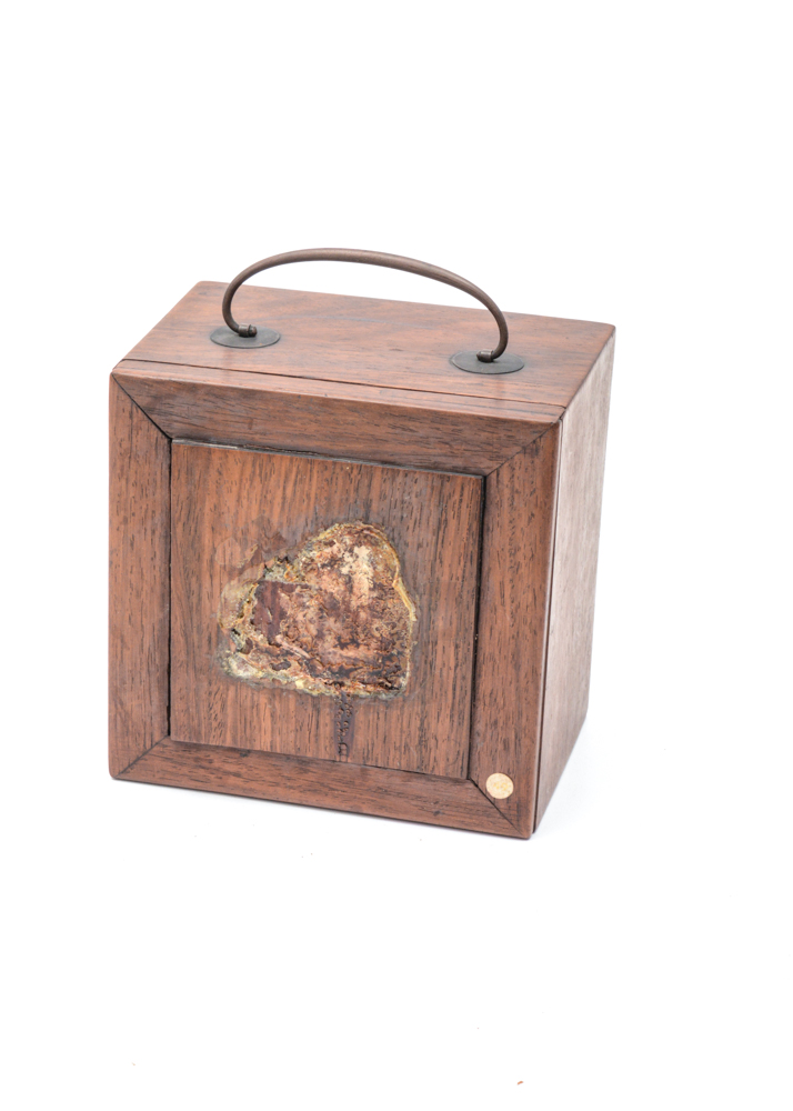 Antique Chinese Wood and Jade Inlay Box