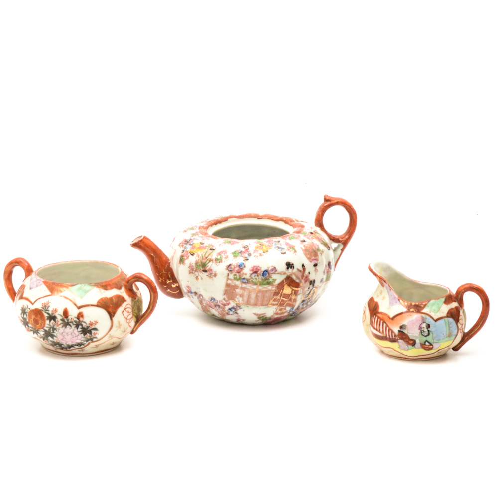 Kutani Japanese Porcelain Tea Service