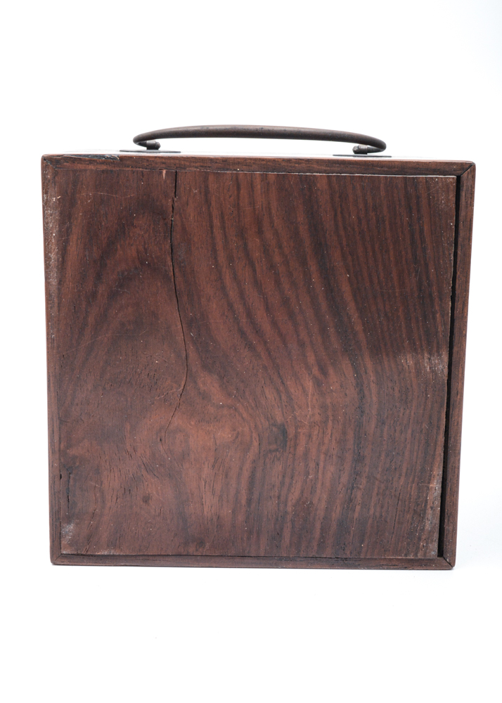 Antique Chinese Wood and Jade Inlay Box