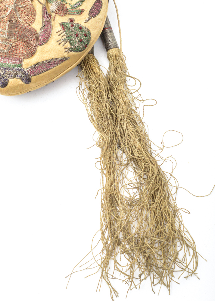 Antique Chinese Embroidered Silk Purse