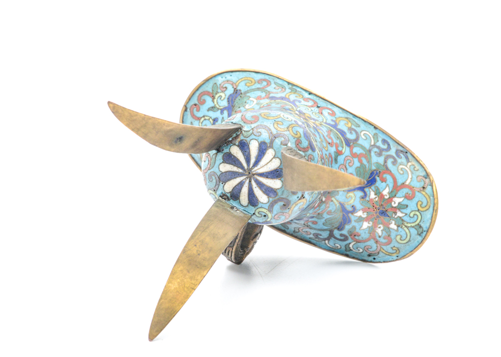 Chinese Qianlong Period Cloisonné Jue Vessel