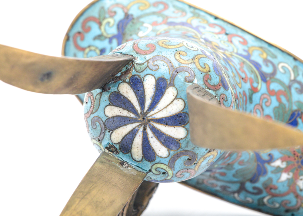 Chinese Qianlong Period Cloisonné Jue Vessel