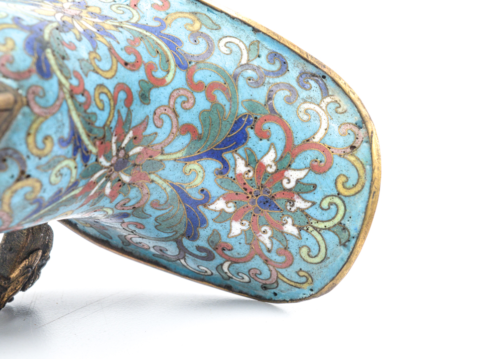 Chinese Qianlong Period Cloisonné Jue Vessel