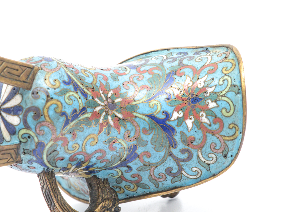 Chinese Qianlong Period Cloisonné Jue Vessel