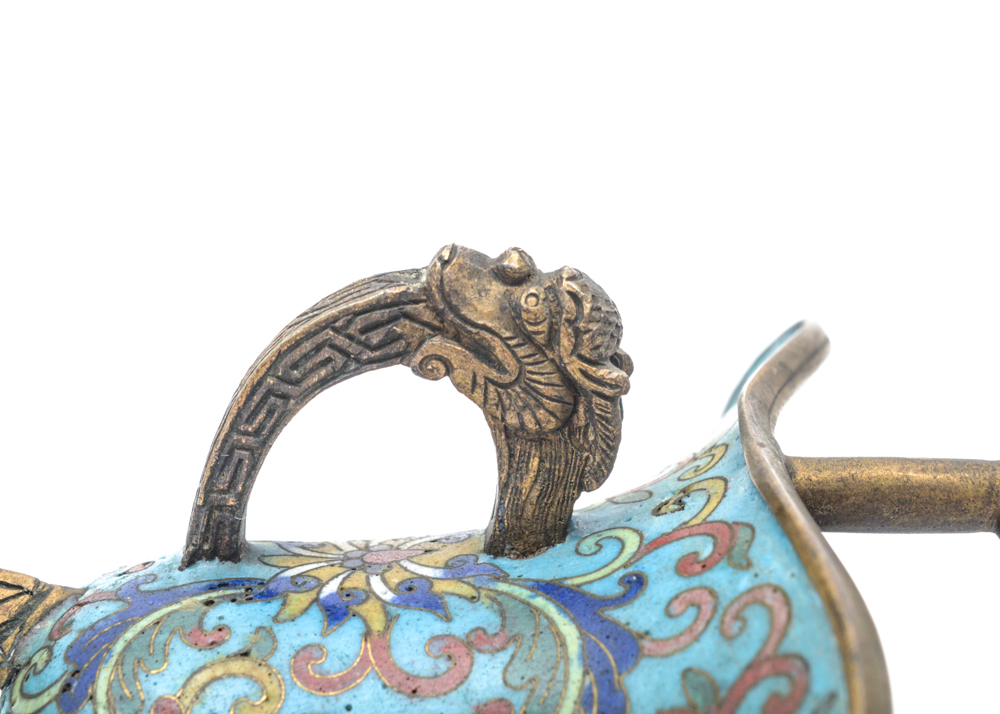 Chinese Qianlong Period Cloisonné Jue Vessel