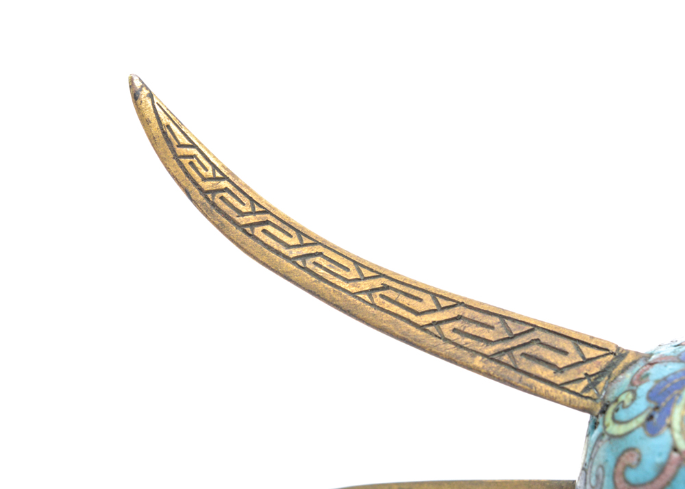 Chinese Qianlong Period Cloisonné Jue Vessel