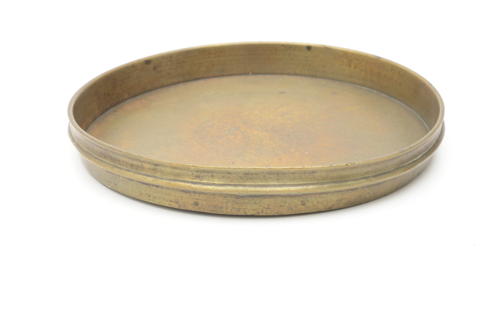 Antique Etched Solid Brass Tray