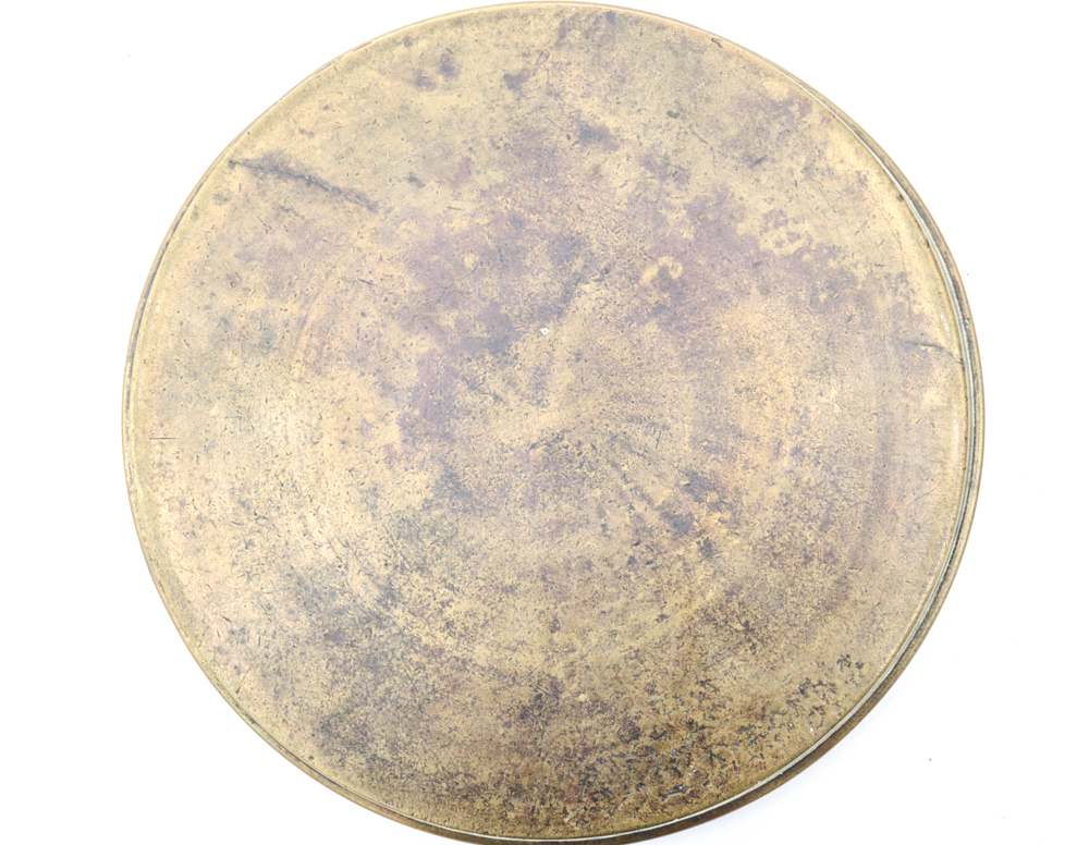 Antique Etched Solid Brass Tray