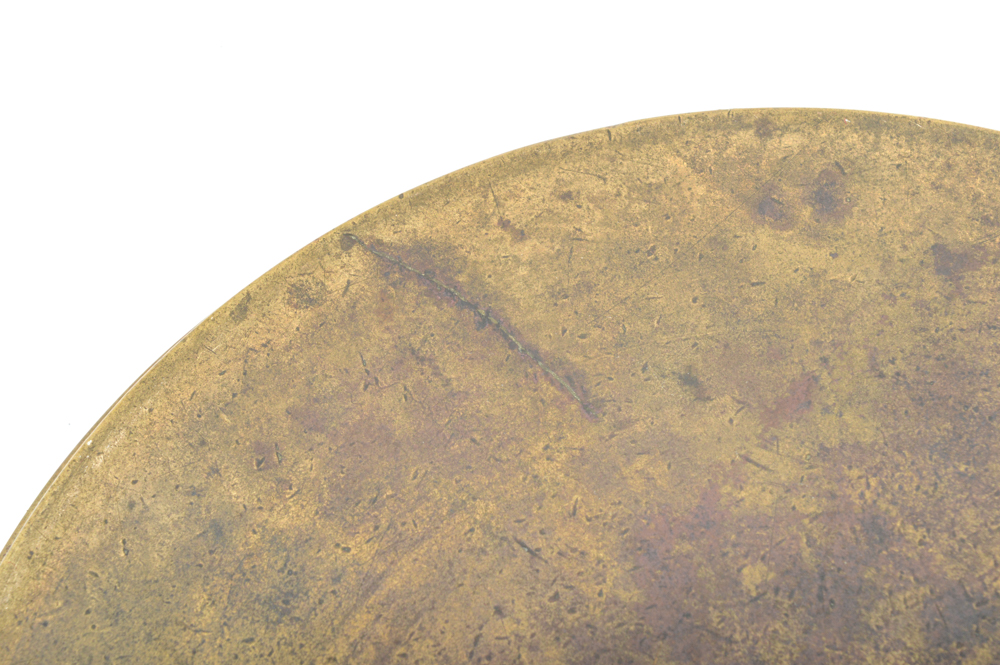 Antique Etched Solid Brass Tray