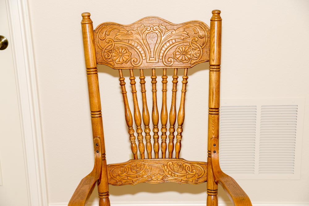 Vintage Oak Rocking Chair