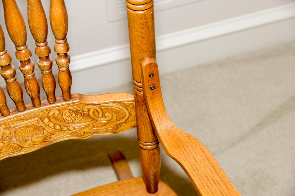 Vintage Oak Rocking Chair