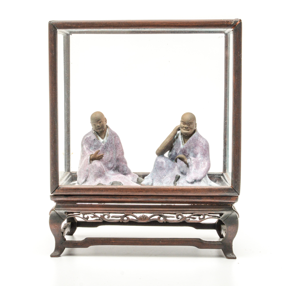 Chinese 19th Century Shiwan Ware Stoneware Figures