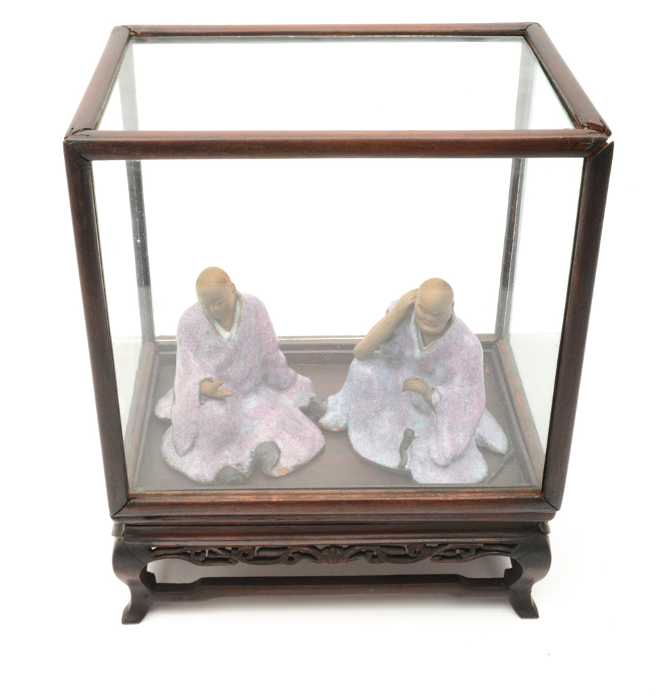 Chinese 19th Century Shiwan Ware Stoneware Figures