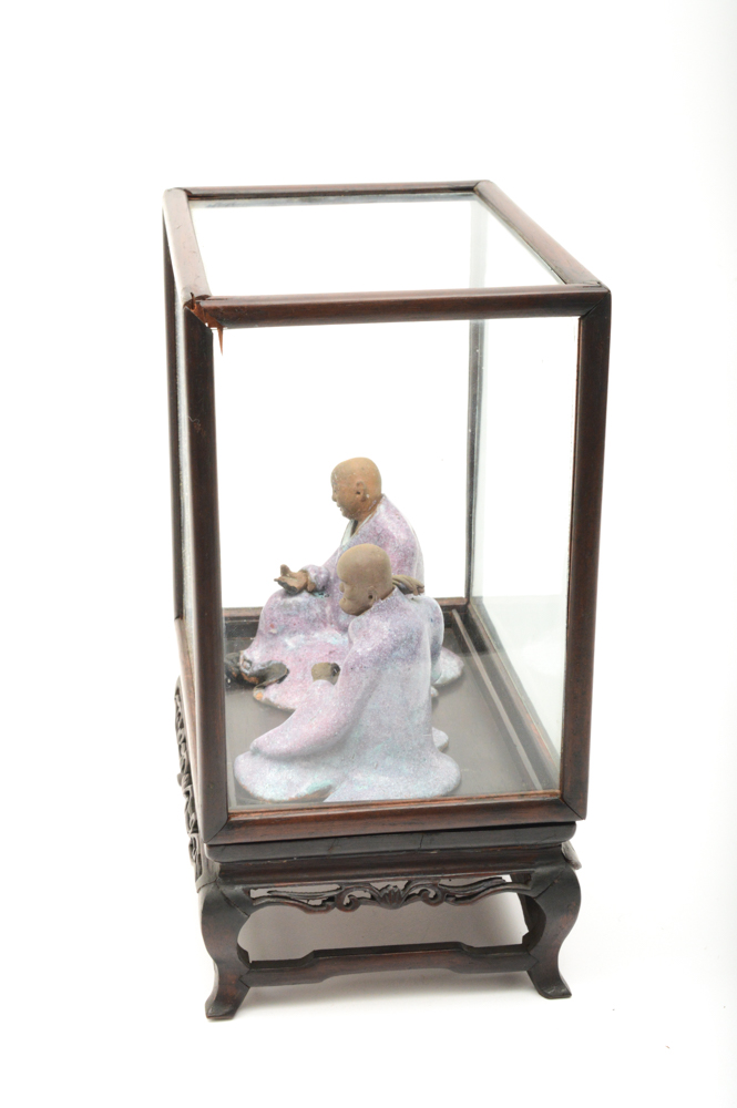 Chinese 19th Century Shiwan Ware Stoneware Figures