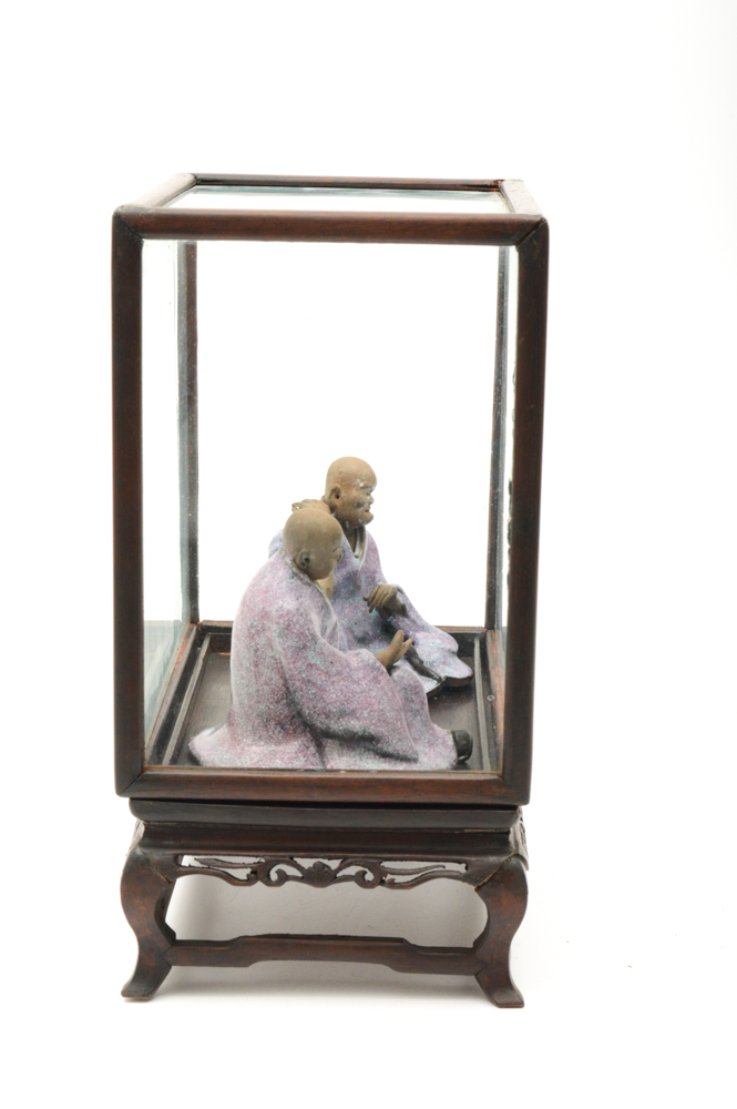 Chinese 19th Century Shiwan Ware Stoneware Figures