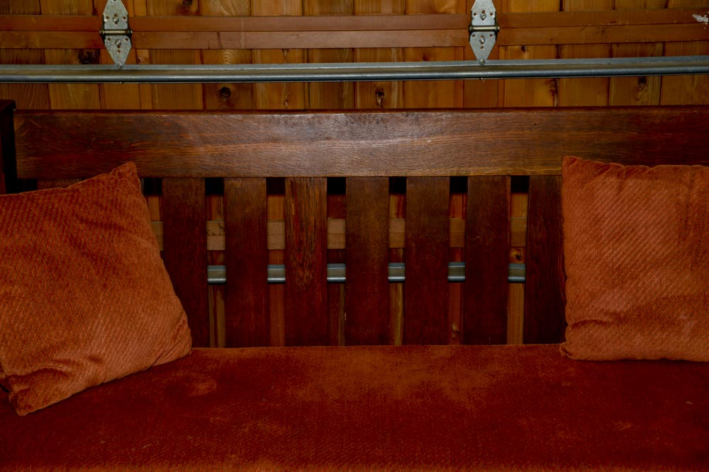 Vintage Arts & Crafts Style Oak Settee