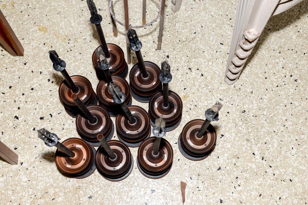 Patio Chairs With Trellis and Landscape Lights