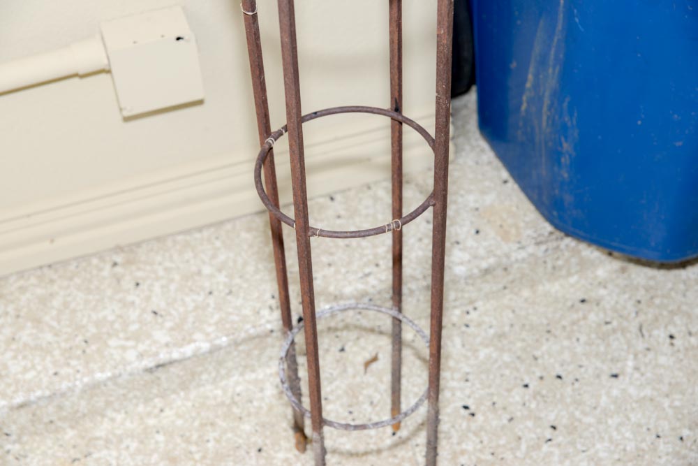 Patio Chairs With Trellis and Landscape Lights