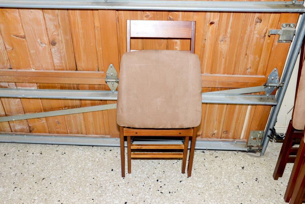 Set of Folding Wooden Chairs by Cosco