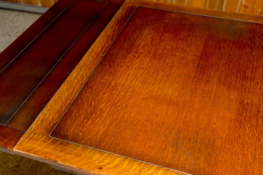 Vintage Jacobean Style Oak Dining Table With Draw Leaves