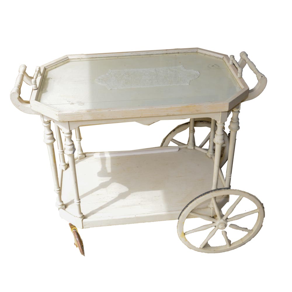 Vintage Wooden Bar Cart