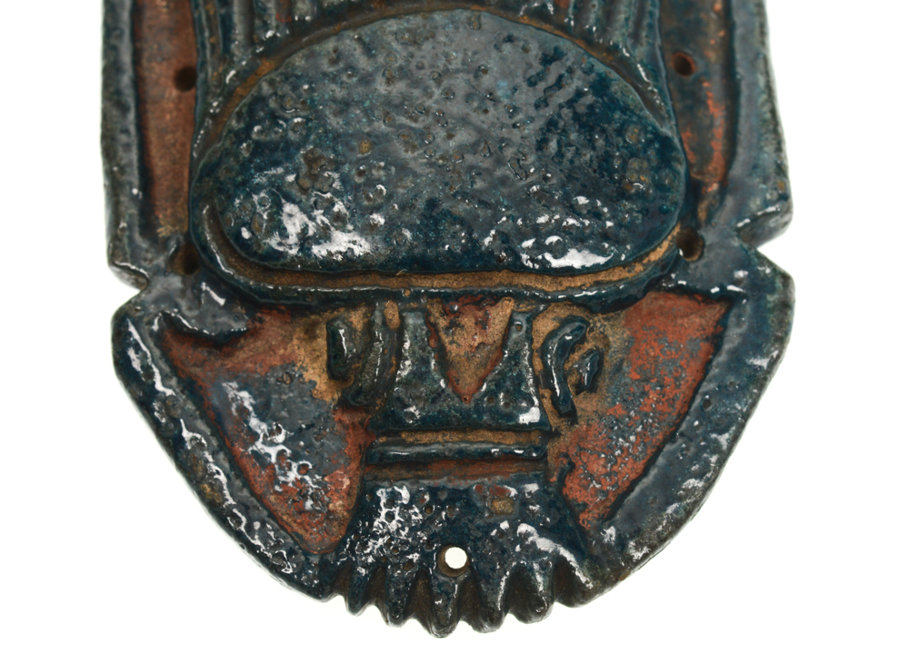 Antique Egyptian Blue Pectoral Scarab