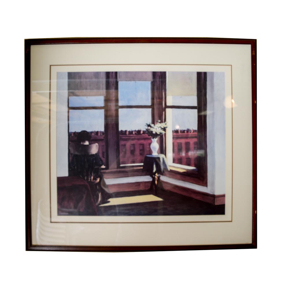After Edward Hopper Offset Lithograph "Room in Brooklyn"