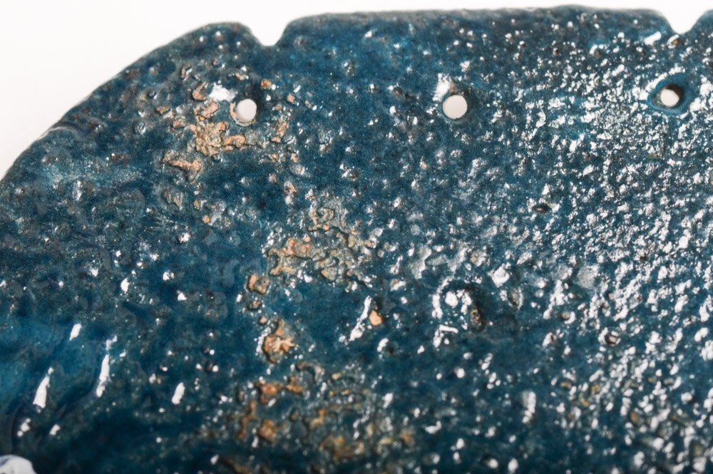 Antique Egyptian Blue Pectoral Scarab