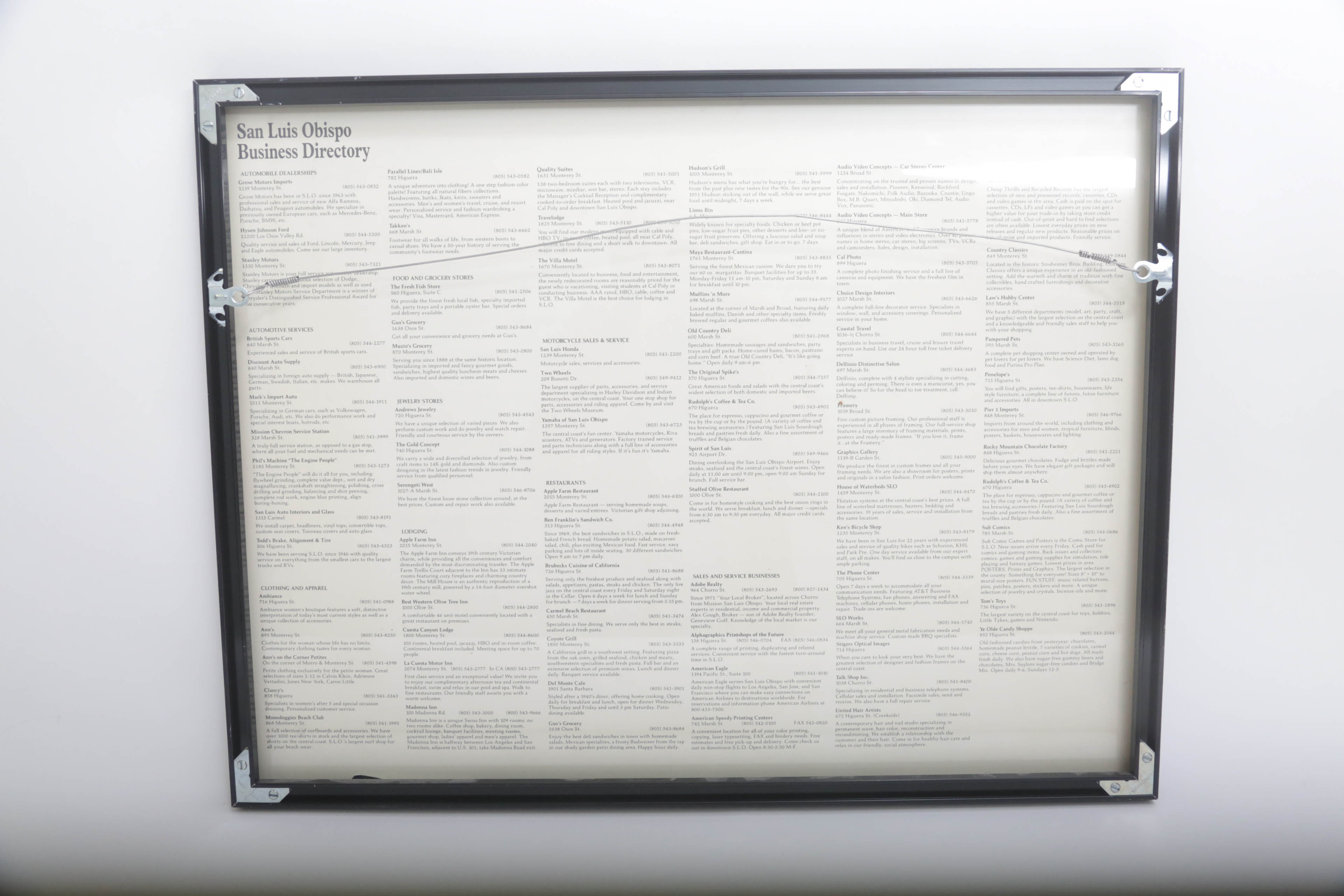 "La Jollaopoly" Board Game and Framed Map of San Luis Obispo