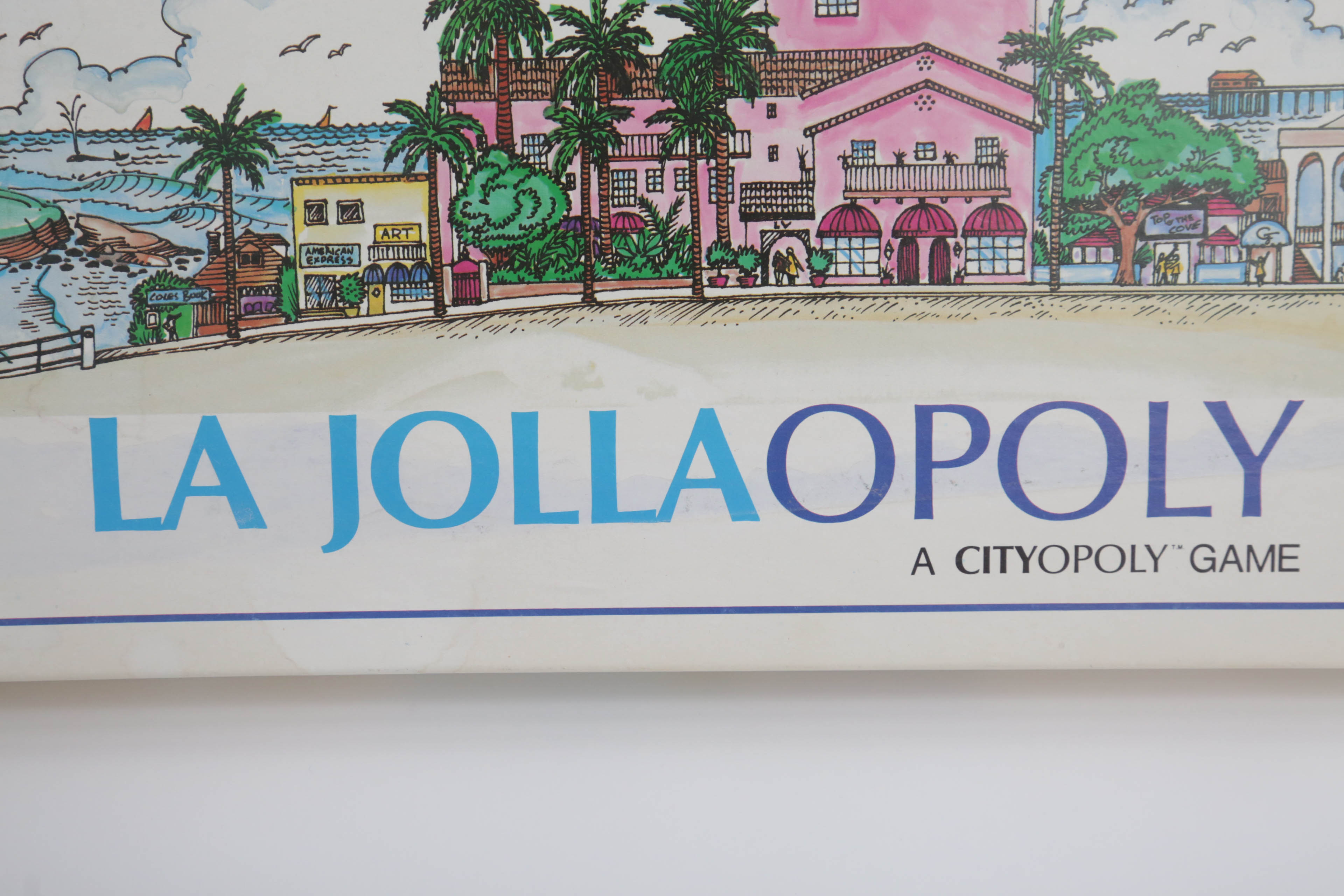 "La Jollaopoly" Board Game and Framed Map of San Luis Obispo
