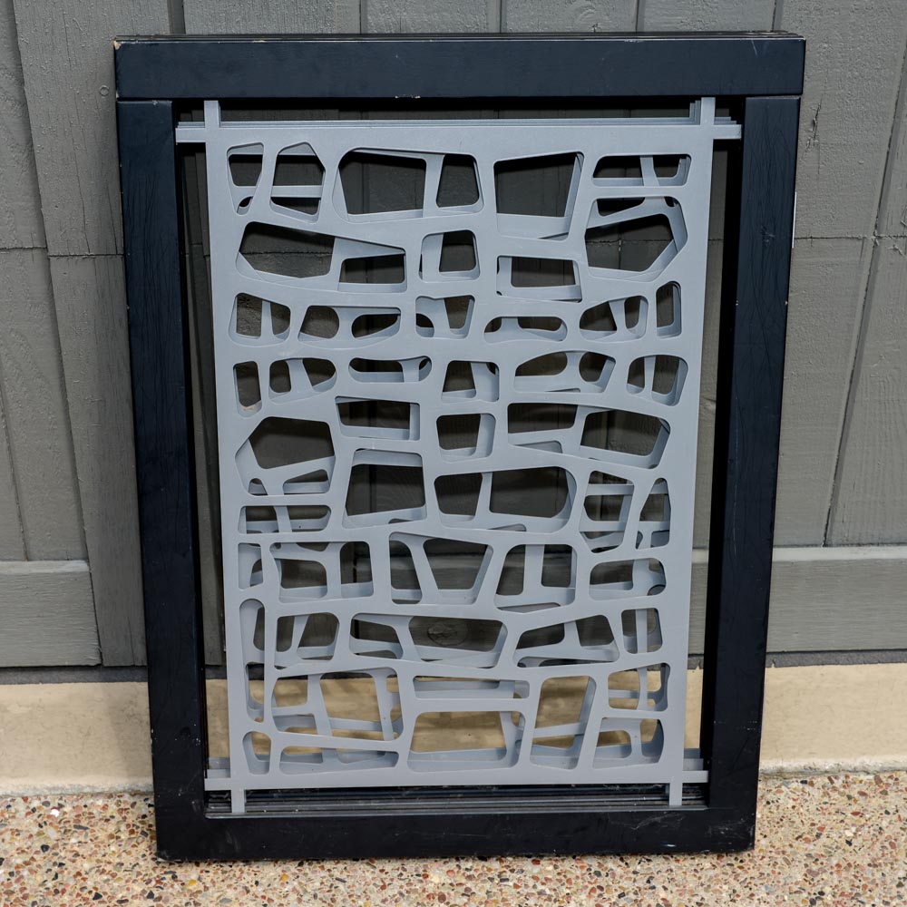 Tri-Fold Metal and Wood Screen