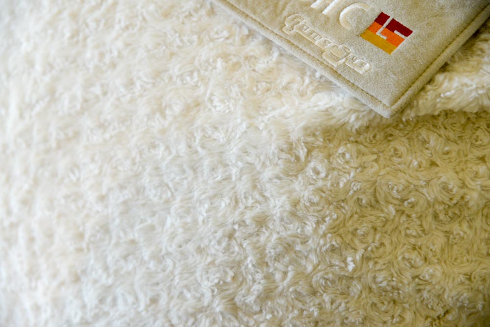 Lovesac Bean Bag Chair With "Gamersac Eskimo Phur Cover"