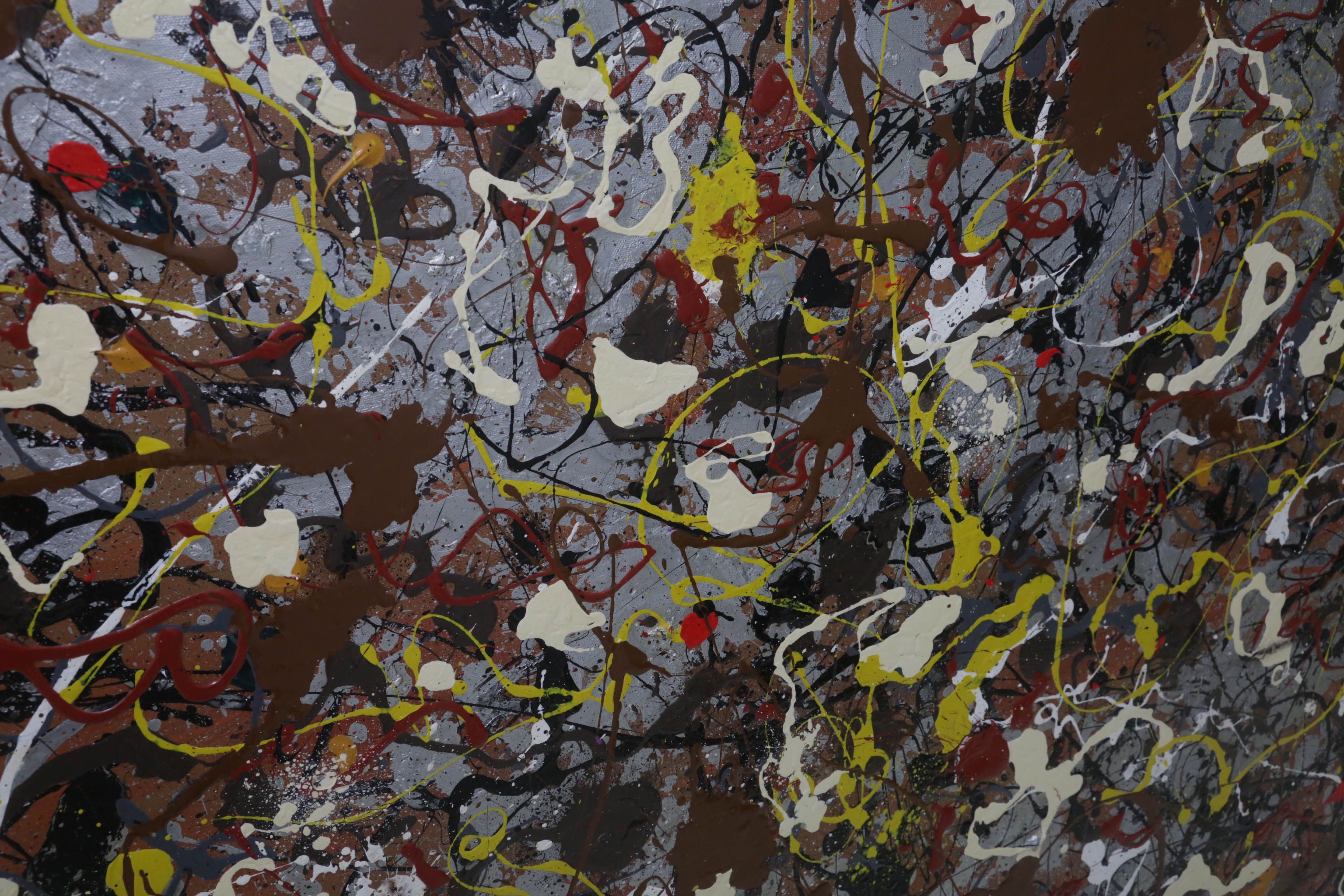 Carl Cacono Oil Painting of Abstract Composition