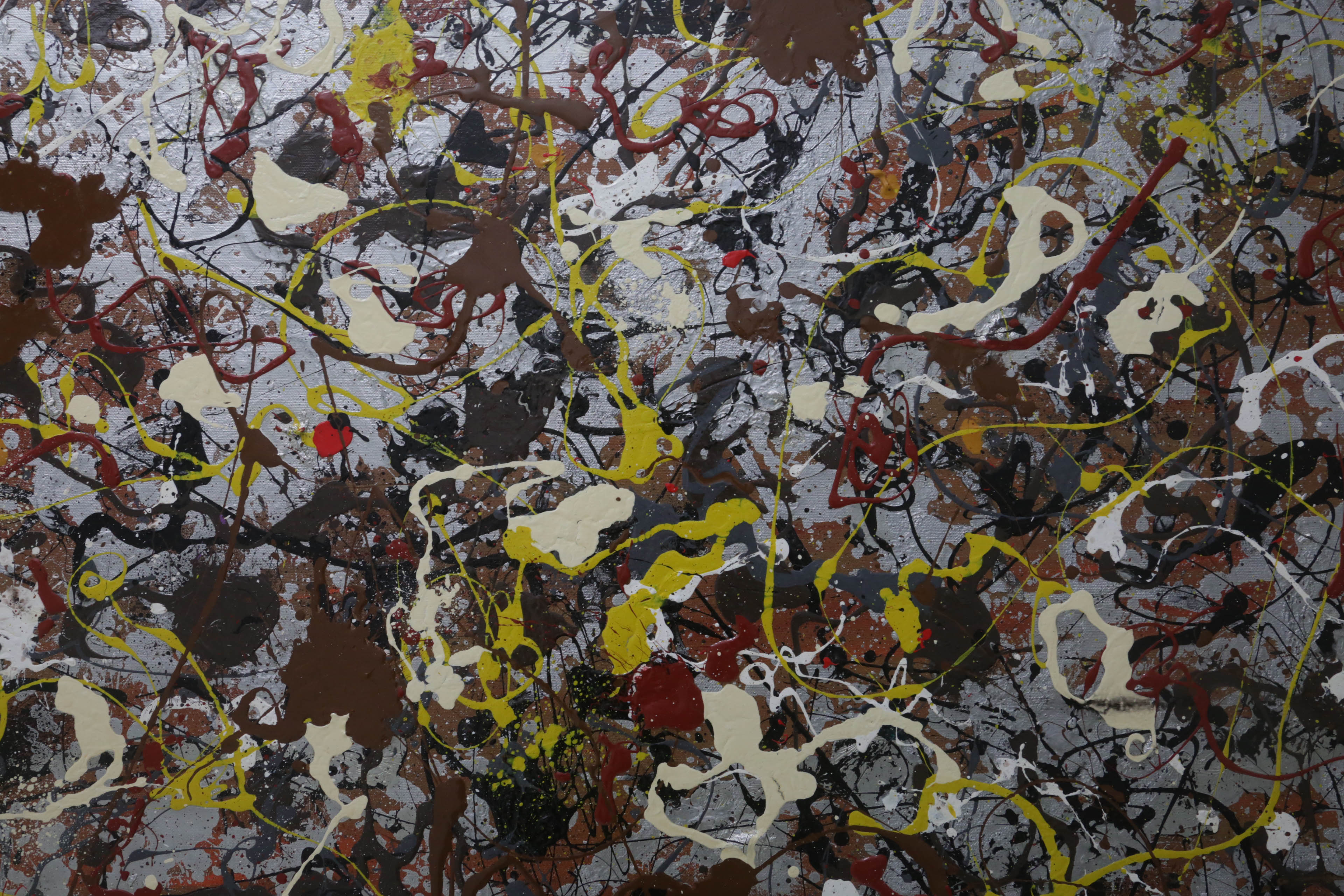 Carl Cacono Oil Painting of Abstract Composition